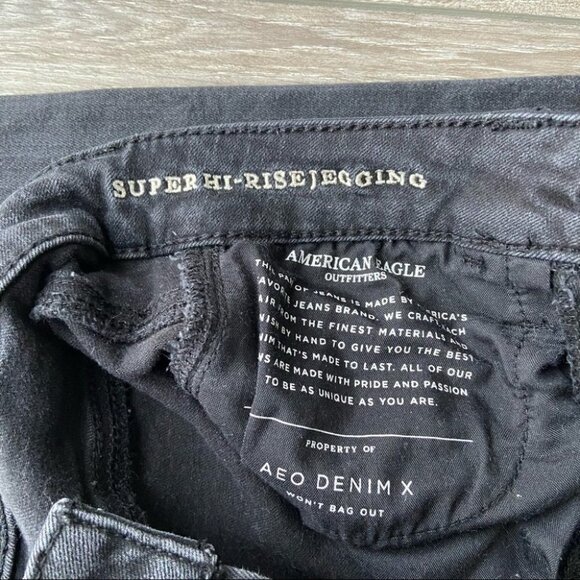 American Eagle Outfitters  Ripped Super Stretch Super Hi Rise Jegging Jeans - Picture 14 of 16